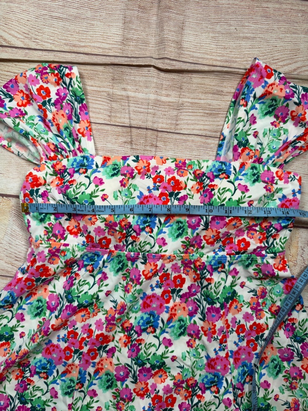Floral Ruffle Tankini Top - Multicolor - Picture 2 of 7